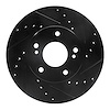 633-67030R Drilled/Slotted Brake Rotor [Black], 1989-1999 Infiniti/Nissan, Position: Front Right - image 1