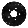 633-67031L Drilled/Slotted Brake Rotor [Black], 1989-1993 Infiniti/Nissan, Position: Rear Left - image 1