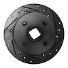 633-67032L Drilled/Slotted Brake Rotor [Black], 1988-1988 Infiniti/Nissan, Position: Rear Left - image 1