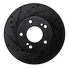 633-67033L Drilled/Slotted Brake Rotor [Black], 1989-1990 Infiniti/Nissan, Position: Front Left - image 1