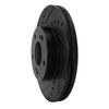 633-67033L Drilled/Slotted Brake Rotor [Black], 1989-1990 Infiniti/Nissan, Position: Front Left - image 2