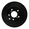 633-67034L Drilled/Slotted Brake Rotor [Black], 1989-1996 Infiniti/Nissan, Position: Rear Left - image 1