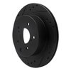 633-67034L Drilled/Slotted Brake Rotor [Black], 1989-1996 Infiniti/Nissan, Position: Rear Left - image 2