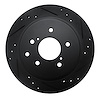 633-67034R Drilled/Slotted Brake Rotor [Black], 1989-1996 Infiniti/Nissan, Position: Rear Right - image 1