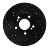 633-67035L Drilled/Slotted Brake Rotor [Black], 1989-1996 Infiniti/Nissan, Position: Front Left - image 1