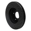 633-67035L Drilled/Slotted Brake Rotor [Black], 1989-1996 Infiniti/Nissan, Position: Front Left - image 4