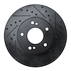 633-67035R Drilled/Slotted Brake Rotor [Black], 1989-1996 Infiniti/Nissan, Position: Front Right - image 1
