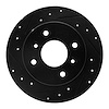 633-67036L Drilled/Slotted Brake Rotor [Black], 1990-2006 Infiniti/Nissan, Position: Rear Left - image 1