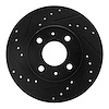 633-67037L Drilled/Slotted Brake Rotor [Black], 1988-2006 Infiniti/Nissan, Position: Front Left - image 1