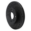 633-67037L Drilled/Slotted Brake Rotor [Black], 1988-2006 Infiniti/Nissan, Position: Front Left - image 2