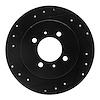 633-67038L Drilled/Slotted Brake Rotor [Black], 1991-1994 Infiniti/Nissan, Position: Rear Left - image 1