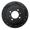 633-67038R Drilled/Slotted Brake Rotor [Black], 1991-1994 Infiniti/Nissan, Position: Rear Right - image 1