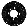 633-67039R Drilled/Slotted Brake Rotor [Black], 1991-2006 Infiniti/Nissan, Position: Rear Right - image 1