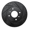 633-67040R Drilled/Slotted Brake Rotor [Black], 1993-2006 Infiniti/Nissan, Position: Front Right - image 1