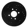 633-67041L Drilled/Slotted Brake Rotor [Black], 1991-1994 Infiniti/Nissan, Position: Front Left - image 1
