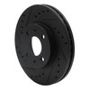 633-67041L Drilled/Slotted Brake Rotor [Black], 1991-1994 Infiniti/Nissan, Position: Front Left - image 2