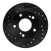 633-67042L Drilled/Slotted Brake Rotor [Black], 1994-1996 Infiniti/Nissan, Position: Front Left - image 1