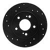 633-67043L Drilled/Slotted Brake Rotor [Black], 1994-2004 Infiniti/Nissan, Position: Rear Left - image 1