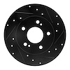 633-67043R Drilled/Slotted Brake Rotor [Black], 1994-2004 Infiniti/Nissan, Position: Rear Right - image 1