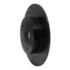 633-67043R Drilled/Slotted Brake Rotor [Black], 1994-2004 Infiniti/Nissan, Position: Rear Right - image 2