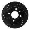 633-67044L Drilled/Slotted Brake Rotor [Black], 1995-2000 Infiniti/Nissan, Position: Front Left - image 1