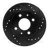 633-67044R Drilled/Slotted Brake Rotor [Black], 1995-2000 Infiniti/Nissan, Position: Front Right - image 1