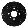 633-67045L Drilled/Slotted Brake Rotor [Black], 1995-2000 Infiniti/Nissan, Position: Front Left - image 1