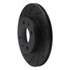 633-67045L Drilled/Slotted Brake Rotor [Black], 1995-2000 Infiniti/Nissan, Position: Front Left - image 2