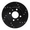 633-67045R Drilled/Slotted Brake Rotor [Black], 1995-2000 Infiniti/Nissan, Position: Front Right - image 1