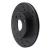 633-67045R Drilled/Slotted Brake Rotor [Black], 1995-2000 Infiniti/Nissan, Position: Front Right - image 2