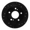 633-67046R Drilled/Slotted Brake Rotor [Black], 1994-1998 Infiniti/Nissan, Position: Rear Right - image 1