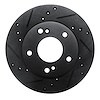 633-67047L Drilled/Slotted Brake Rotor [Black], 1996-1998 Infiniti/Nissan, Position: Front Left - image 1