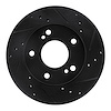 633-67047R Drilled/Slotted Brake Rotor [Black], 1996-1998 Infiniti/Nissan, Position: Front Right - image 1