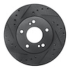 633-67048L Drilled/Slotted Brake Rotor [Black], 1999-2001 Infiniti/Nissan, Position: Front Left - image 1