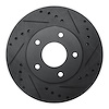 633-67048R Drilled/Slotted Brake Rotor [Black], 1999-2001 Infiniti/Nissan, Position: Front Right - image 1