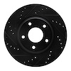 633-67049L Drilled/Slotted Brake Rotor [Black], 2002-2006 Infiniti/Nissan, Position: Front Left - image 1