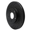 633-67049L Drilled/Slotted Brake Rotor [Black], 2002-2006 Infiniti/Nissan, Position: Front Left - image 2