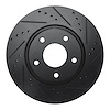633-67049R Drilled/Slotted Brake Rotor [Black], 2002-2006 Infiniti/Nissan, Position: Front Right - image 1