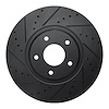 633-67051L Drilled/Slotted Brake Rotor [Black], 2003-2005 Infiniti/Nissan, Position: Front Left - image 1