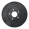 633-67051R Drilled/Slotted Brake Rotor [Black], 2003-2005 Infiniti/Nissan, Position: Front Right - image 1