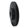 633-67051R Drilled/Slotted Brake Rotor [Black], 2003-2005 Infiniti/Nissan, Position: Front Right - image 2