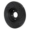 633-67052L Drilled/Slotted Brake Rotor [Black], Fits Select Infiniti/Nissan, Position: Front Left - image 4