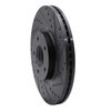 633-67052R Drilled/Slotted Brake Rotor [Black], Fits Select Infiniti/Nissan, Position: Front Right - image 2