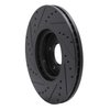 633-67052R Drilled/Slotted Brake Rotor [Black], Fits Select Infiniti/Nissan, Position: Front Right - image 4