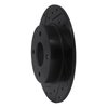 633-67053L Drilled/Slotted Brake Rotor [Black], 2004-2006 Infiniti/Nissan, Position: Rear Left - image 2