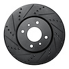 633-67054L Drilled/Slotted Brake Rotor [Black], 2004-2006 Infiniti/Nissan, Position: Front Left - image 1