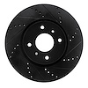 633-67054R Drilled/Slotted Brake Rotor [Black], 2004-2006 Infiniti/Nissan, Position: Front Right - image 1