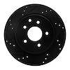 633-67055L Drilled/Slotted Brake Rotor [Black], Fits Select Infiniti/Nissan, Position: Rear Left - image 1