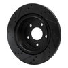 633-67055R Drilled/Slotted Brake Rotor [Black], Fits Select Infiniti/Nissan, Position: Rear Right - image 4