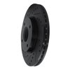 633-67056L Drilled/Slotted Brake Rotor [Black], 2007-2014 Infiniti/Nissan, Position: Front Left - image 2